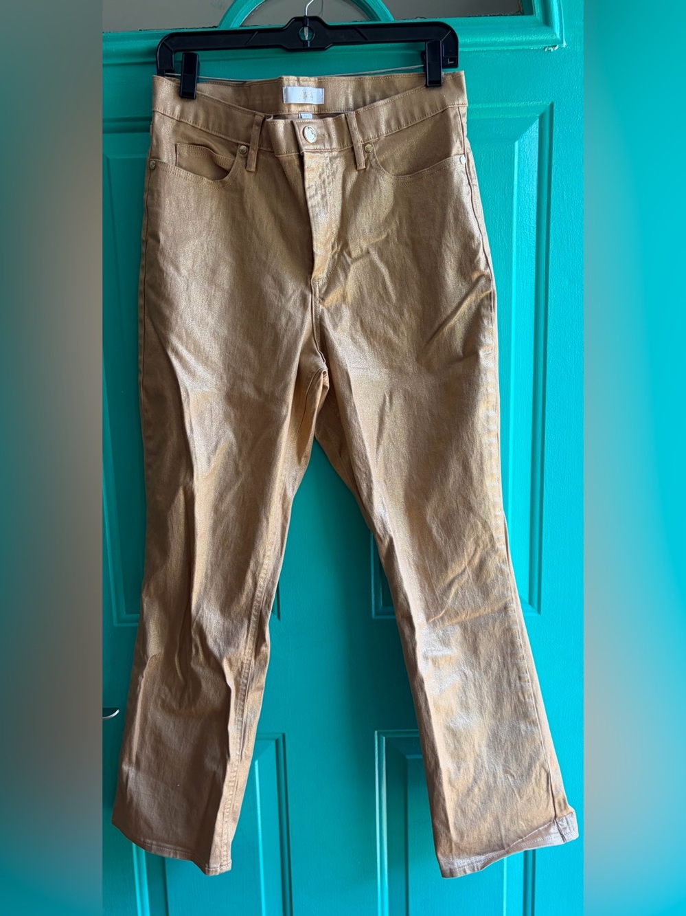 EUC Lilly Pulitzer - 28” Liza Shimmer Crop Flare - Gold - 12